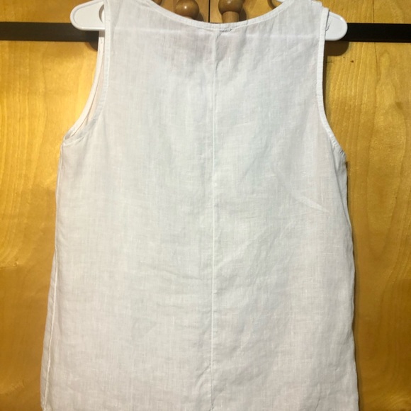 Alessia Pacini White Linen Sleeveless Top in Size Small - Picture 4 of 6